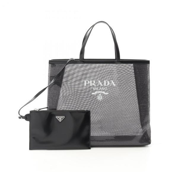 PRADA Black Leather Tote Bag - Picture 1 of 9